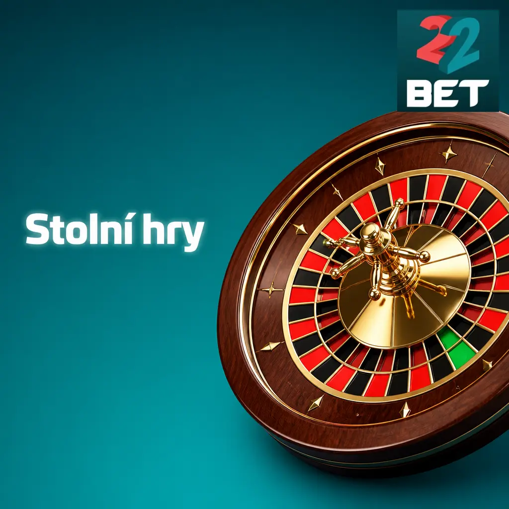 Stolní hry na 22Bet: ruleta, blackjack, poker a baccarat v digitální i live verzi s dealerem