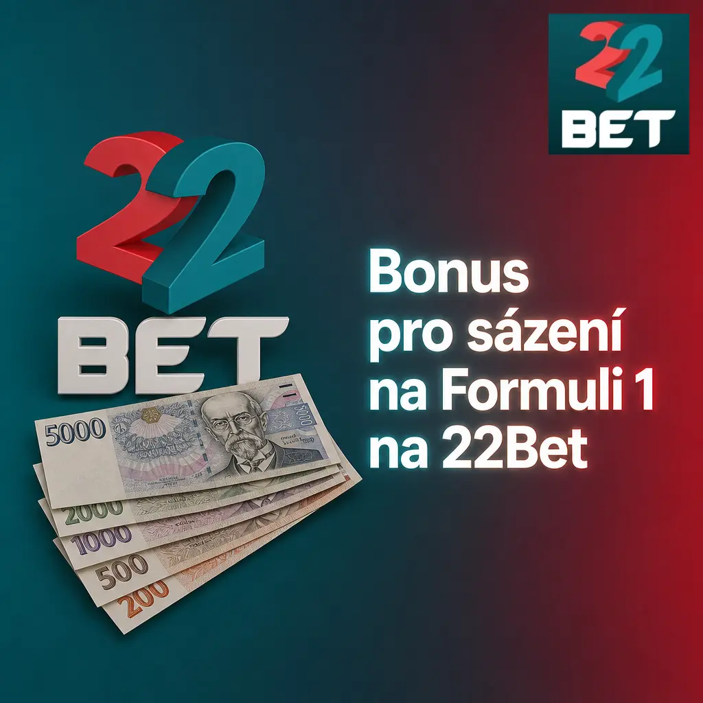 Uvítací bonus 100 % až 3000 CZK na 22Bet pro sázení na Formuli 1 po první registraci a vkladu