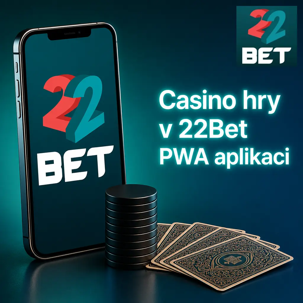 Casino hry v 22Bet PWA aplikaci – automaty a live casino od Pragmatic Play, NetEnt a Evolution