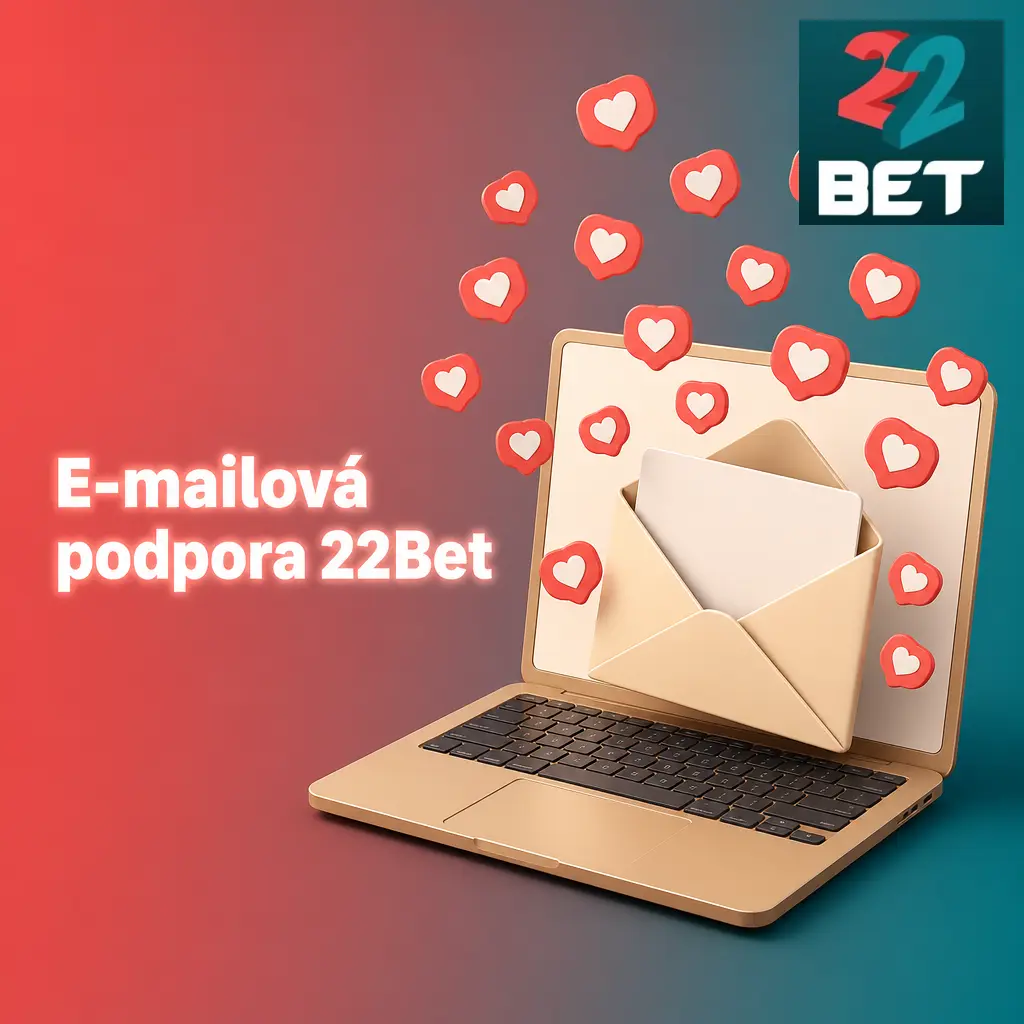E-mailová podpora 22Bet pro řešení dotazů, verifikaci dokumentů a reklamace výher na support@22bet.com
