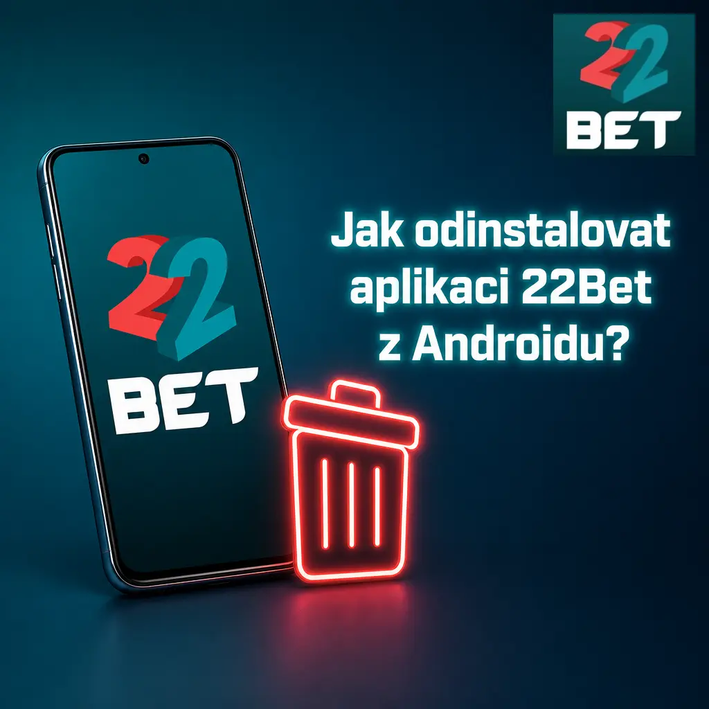 Návod na odinstalování aplikace 22Bet z Androidu podržením ikony a potvrzením volby Odinstalovat