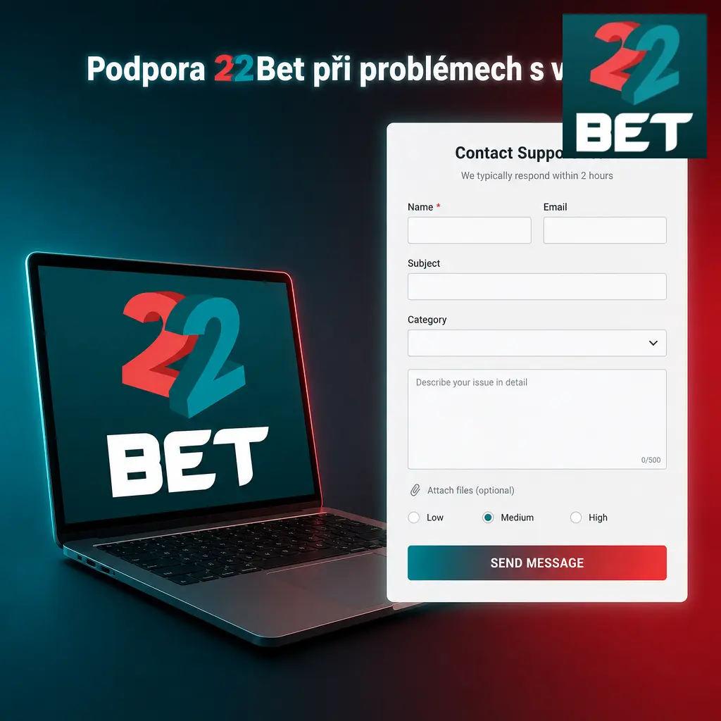 Podpora 22Bet pro řešení problémů s vkladem – live chat, e-mail, Telegram a sekce Nápověda