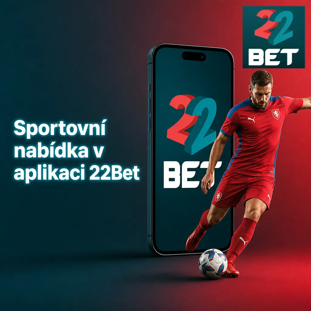 Sportovní nabídka v aplikaci 22Bet: fotbal, hokej, tenis, basketbal a eSporty s live sázením a statistikami